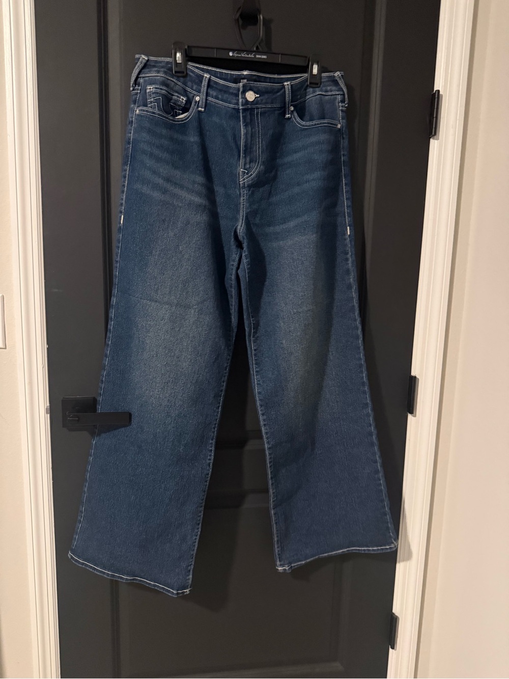 True Religion Wide Leg Jeans - Indigo Blue - Picture 2 of 2